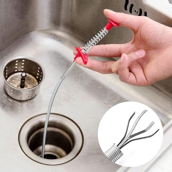 5 Pack of ALINNA Flexible Grabber Claw Pick Up Reacher Tool with 4 Claws Bendable Hose Pickup Reaching Assist Tool for Litter Pick, Home Sink, Drains, Toilet(24 Inches) (5 Pack)