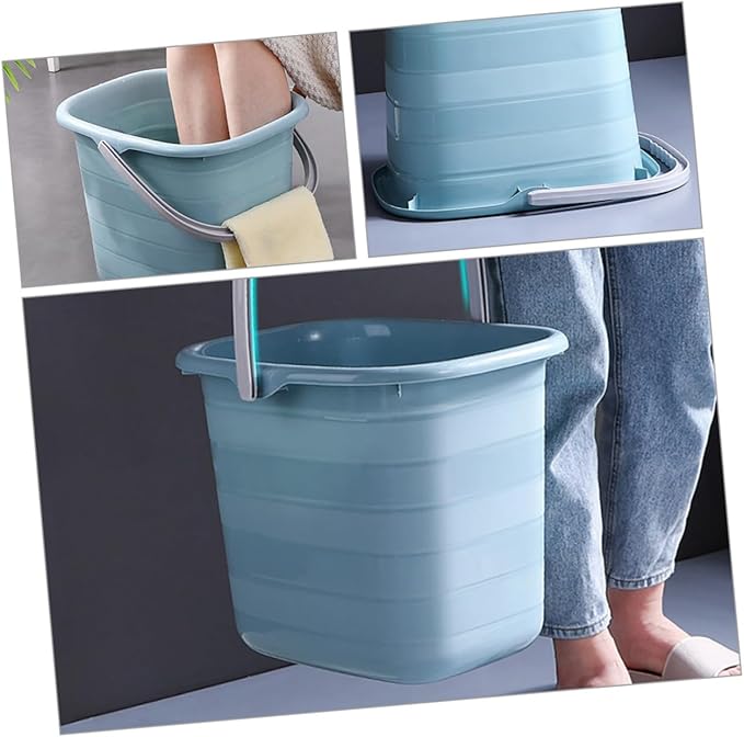 Beaupretty Portable Plastic Water Bucket with Handle Household Utility Pail for Gardening Laundry and Farm Use Resistant Container with Smooth Surface for Easy Cleaning