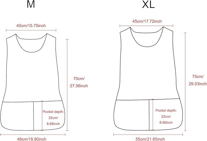 Nanxson Women Cobbler Apron with 2 Patch Pockets Cotton printed Smock with Side Ties for Work Chef kitchen CF3187