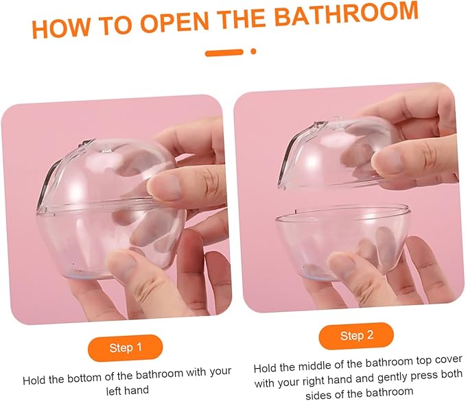 1pc Hamster Bathroom Transparent Sand Bath Box for Pets Lightweight Play Rest Container for Hamsters Guinea Pigs More Breathable Design for Safe Bathing