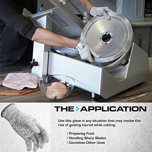 Glove Station Ultra Durable Series Cut Resistant Gloves - Cutting Gloves for Chefs, BBQ and Cooking - Level 5 Protection, Food Grade Safe Cut - Grey, Small Size [2-Pack]