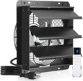 addlon 12 Shutter Exhaust Fan Wall Mounted with EC Motors and Remote Control, Timer, 8 Speeds, 1250CFM, Low Noise, Easy to Install, Plug in Ventilation Fan for Garages, Shops, Greenhouse, Attic