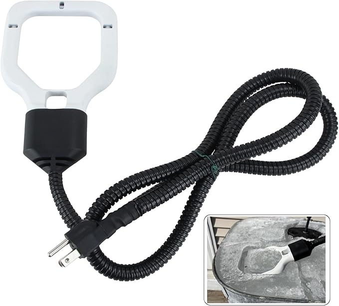 500W Bird Bath Heater, Storage Tank Heater, Cast Aluminum De-icer, Thermostation-Controlled Water Heater, for Winter Livestock, Poultry, Animals, Birds Drinking