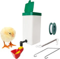 C Automatic Waterer System Chick Drinker Cups 1L Hanging Automatic Fill Poultry Watering Cup Used for Cages (red, 1)