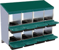 Chicken Nesting Box, 8 Hole 2 Layer Hen Nest Box, Roll Away Eggs Laying Boxes,Cleanable Pull Out Hen Roosting Boxes