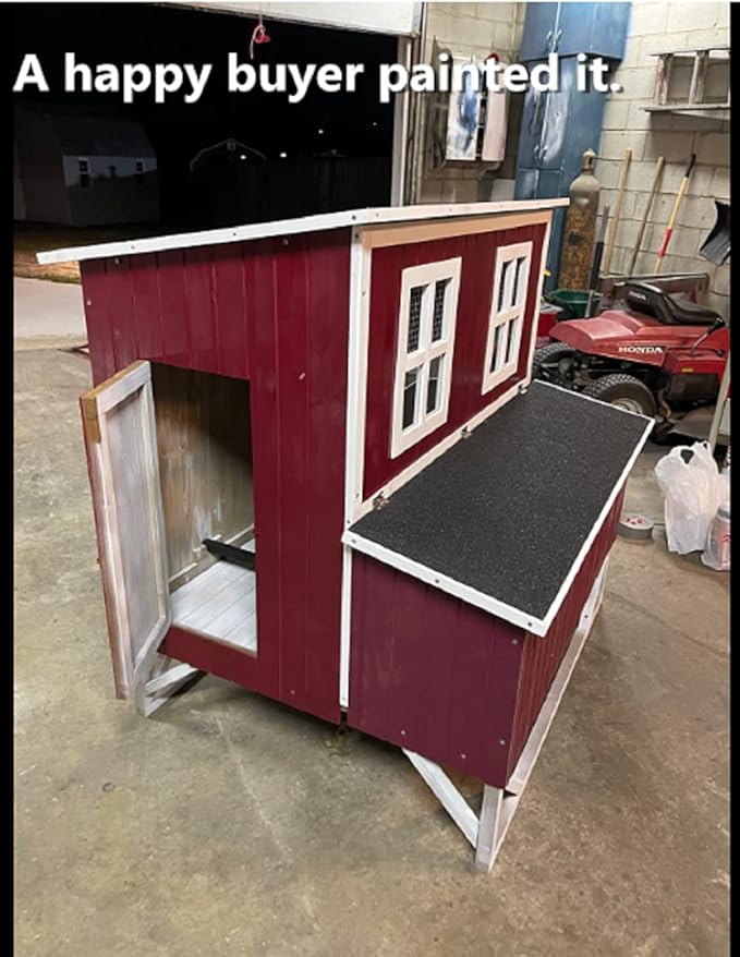 New Large Wood Chicken Coop Backyard Hen House 4-8 Chickens w 4 Nesting Box