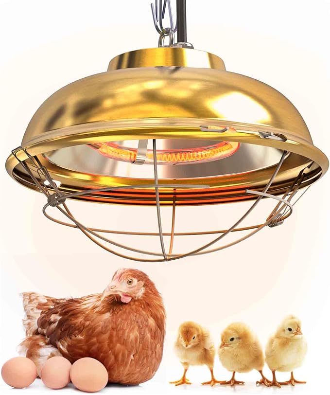 300 Watt Chicken Coop Heater, Professional Heat Lamp for Chickens, Chicks, Rabbit or Ducklings, Full Aluminum Alloy & Waterproof Heat Lamp for Chicken Coops