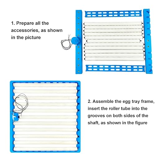 13 Tubes Egg Tray Automatic Roller Egg Tray Turner Plastic Egg Tray for Incubator