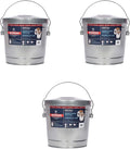 Behrens 6 Gallon Galvanized Steel Storage Can or Waste Bin w/Locking Lid & Handle (3 Cans, No Grip)