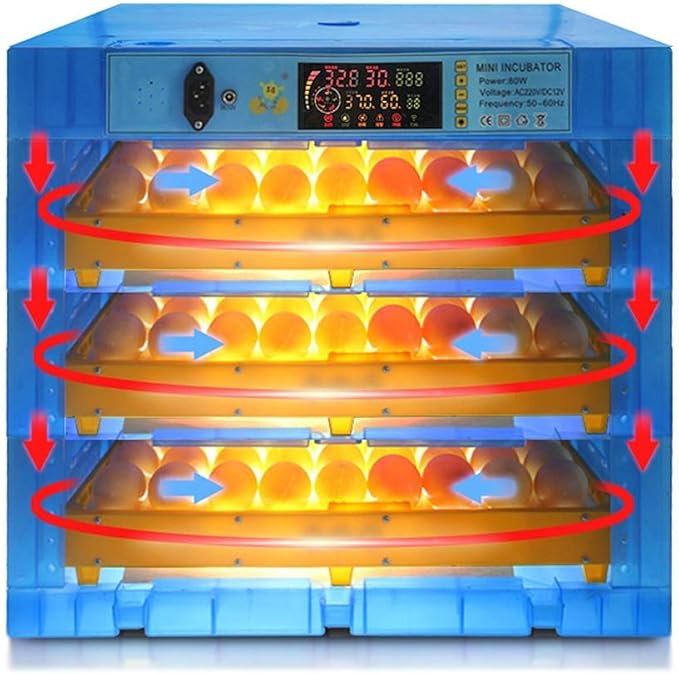 192 Egg Incubator Automatic Turning, Digital Poultry Hatcher with LED Display Egg Tray Temperature & Humidity Control,Duck Chicken Bird