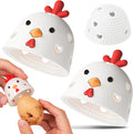 2PCS Silicone Egg Cleaner for Fresh Eggs,Reusable Cleaning Tools for Chicken Coop Accessories,Egg Washer, Egg Scrubber for Fresh Eggs,Egg Washer for Fresh Eggs Creative Chicken Shape Egg Brush 2White