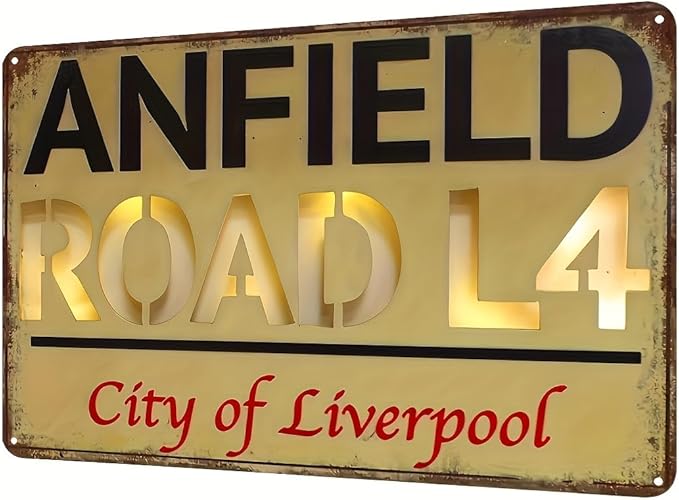 Vintage Liverpool City Metal Tin Sign (12X8") - Retro Wall Art For Home, Bar, Cafe & Garage Decor