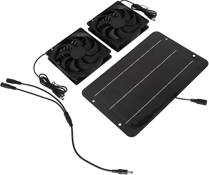 Solar Powered Fan Kits, Solar Fan for Chicken Coop Greenhouse Dog House Shed Exhaust Cooling Ventilation