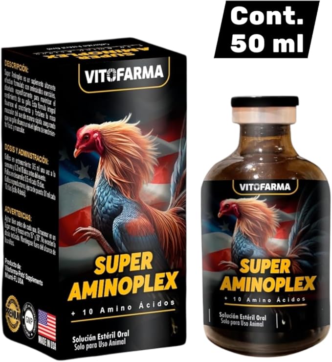 Aminoacid for Poultry Roosters Chickens 50 ml - Suplemento aminoacidos para Gallos 50 ml