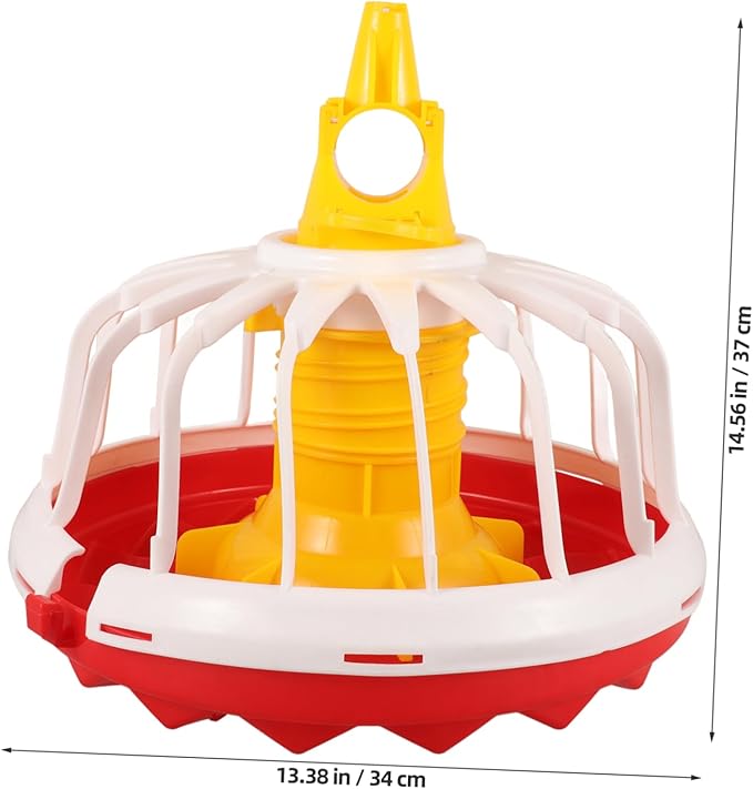 Hanging Chick Feeder Poultry Feeder for Chicken Duck Pigeon Large Capacity Food Container Automatic Feeding Tray