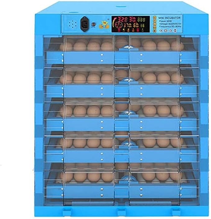 320 Eggs Incubator Automatically Turning Digital Fully Poultry Hatcher Machine Hatching Ducks Goose Pigeon Quail Temperature Humidity Control