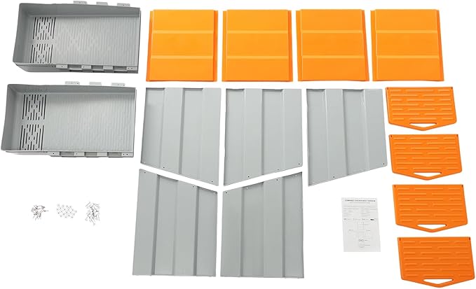 Chicken Nesting Box, 4 Compartments PP Nesting Box, Wall Mountable Nesting Boxes with Inclined Top, Drain Holes & Resting Platform for Chicken and Poultry to Collect Eggs