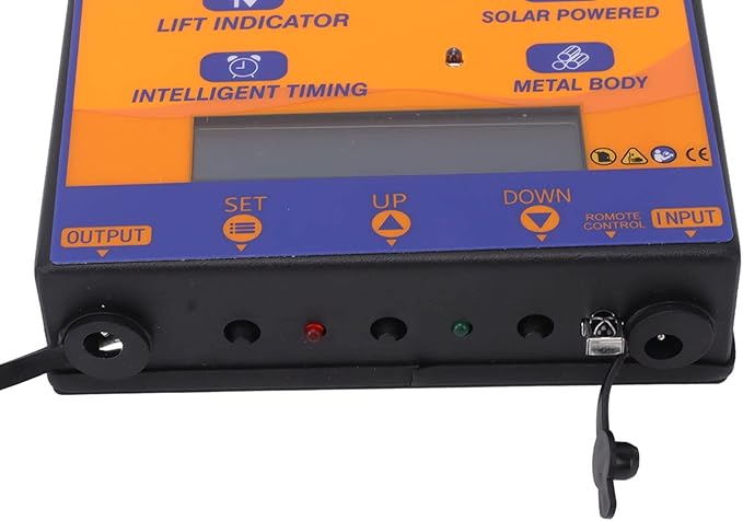 Automatic Chicken Coop Door, Solar Powered 3 in 1 with Timer HD LED Display for Chicken Duck Goose (Blue)