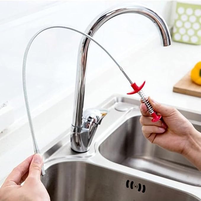 2 Pack of ALINNA Flexible Grabber Claw Pick Up Reacher Tool with 4 Claws Bendable Hose Pickup Reaching Assist Tool for Litter Pick, Home Sink, Drains, Toilet(24 Inches)