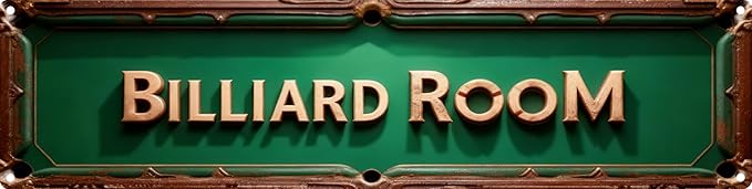Vintage Tin Billiard Room Sign Retro Metal Sign Suitable For Home Street Shop Billiard Room - Multi-Purpose For Indoor Use Plaque 4x16 Inch