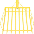 Large Corn Shovel with Thickened Yellow Steel Blade, Multi-use Farm and Garden Hand Tool for Harvesting and Collecting Maize, Portable Orchard and Lawn Shovel