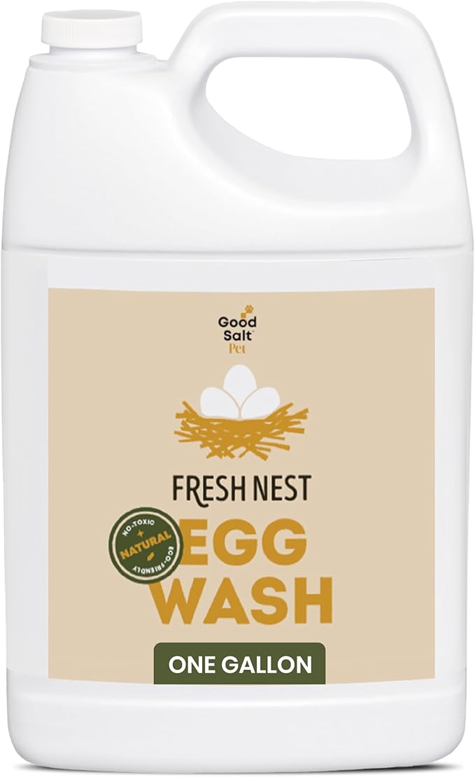 Clean Republic Good Salt Pet Fresh Nest Egg Wash, Natural Cleaner for Freshly Laid Eggs, Made in the USA, 1 Gallon Bottle