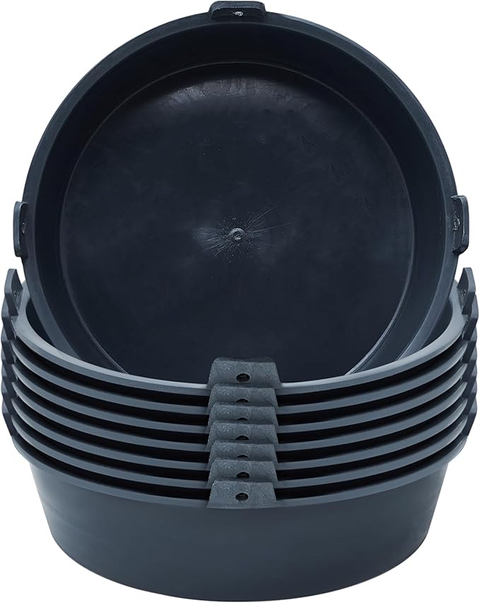 Sadnyy Feed Pan Utility Horse Feed Bucket Livestock Feeder Tubs Ox Tendon Bowl for Horses Dog Cats Goats Chicken Dust Bath(1.5 Gallon/6 Quart,1 Pcs)