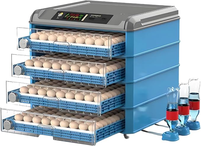 Egg Incubator - Automatic Turning, Humidity Control, Digital Display, for Hatching Chicken, Duck, Quail Eggs, Adjustable Capacity