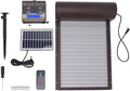 Automatic Solar Powered Chicken Coop Door with Light Sensing and Timer, Metal Iron Auto Chicken House Protection Door for Duck Goose, Remote Control, with LED Clear Dosplay (Brown)