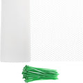 1-Pack Floral Chicken Wire Mesh, 15.7 in x 33 ft Plastic Hexagonal Chicken Wire Fencing with 50 Garden Ties for Crafts/Poultry Netting/Garden/Plant Protection [White]