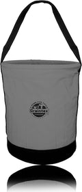 Graintex Canvas Utility Bucket 12"x10"x15". Tapered Tool Bucket, Reinforced Base & Carry Handle, Ripstop Canvas, Multi-Purpose Bag for Jobsite, Gardening, Home Use - Beige