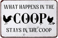 Chicken Decor for Coop Funny Outdoor Vintage Metal Chicken Signs