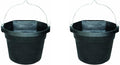 FARM INNOVATORS INC FI Farm Innovators Rubber 3 Gallon Flat Back Heated Bucket with Metal Handle, Built in Thermostat, and Concealed Heating Element, 70 Watt (2 Pack)
