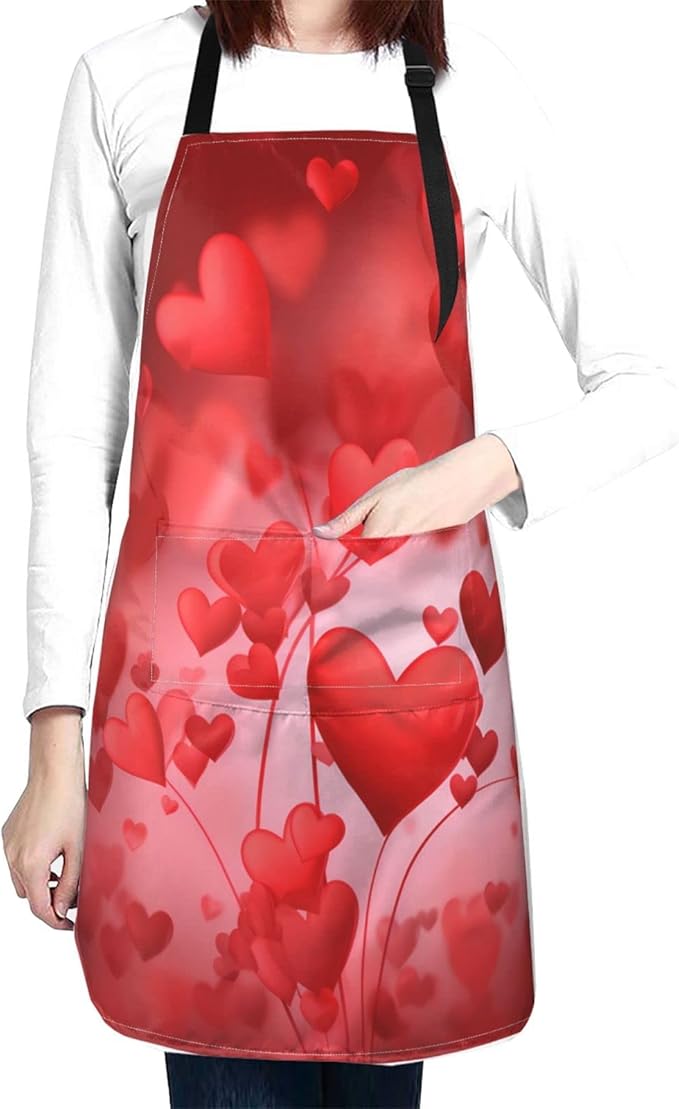 Shark Jumping Home Aprons 2 Pockets 33"×28" for Men Women, Ocean Sea Waterproof Kitchen Cooking Bib