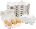 Juvale Half Dozen Egg Cartons - Pack of 20 Reusable Compressed Pulp Egg Cartons for Crafts & Markets - White, Half Dozen