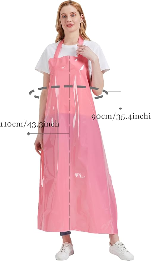 Nanxson TPU Waterproof Apron Lightweight Work Apron with Adjustable Buckle for Pet Bathing,Dishwashing,Butchers,Housework