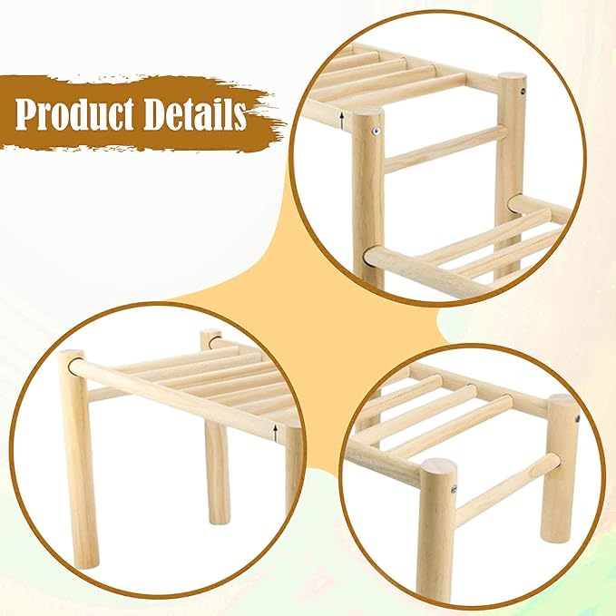 Chicken Perch for Coop Roosting Bar Wooden Toy Sturdy Habitat Decor Gym Frame Standing Rack for Entertainment Training