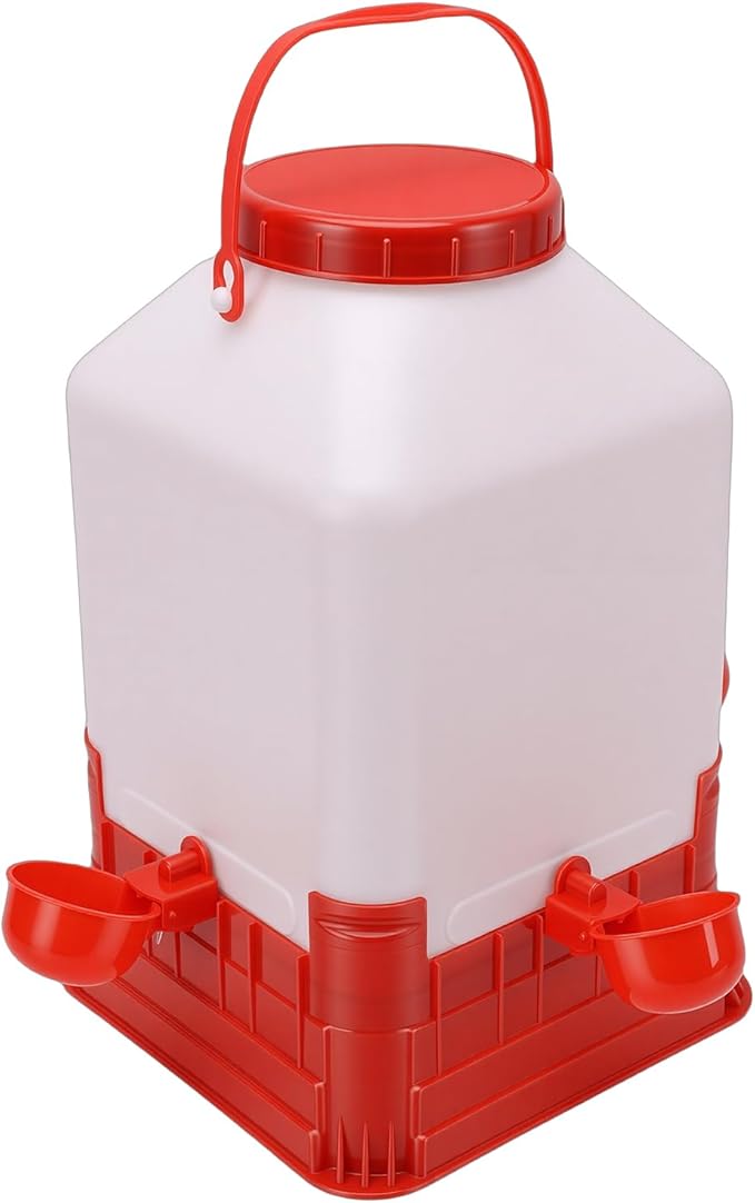 Zerodis Feeders Capacity Chicken Feeder Poultry Water Fountain Bucket Automatic Brooder Starter Kit Coop Accessories for Baby Chicks Ducks and Quail Chick Waterer 10L Large Chick Waterer