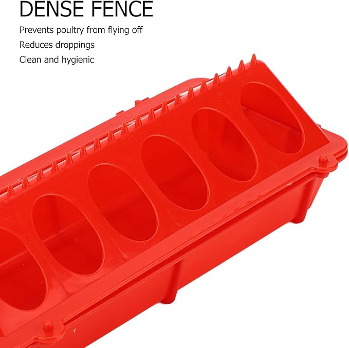 Zerodis Poultry Feeder, 12 Holes Thickened Plastic Feeding Tray for Chicken Duckling Bird Flip Top Multipurpose Poultry Feeder Chick Feeders for Brooder