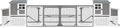 Chicken Coop Mobile Wooden Hen House with Nesting Box,191" L Outdoor Chicken House with Wheels and Removable Tray,Fir Wood Chicken Tractor with 6 Ventilation Door and Ramp-Grey(2 Sets)