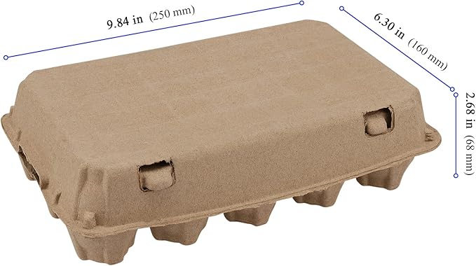 KEILEOHO 15 Pack Eggs Cartons Bulk, Blank Natural Pulp Egg Cartons Holds 15 Eggs, 3x5 Style Egg Storage Containers Holder