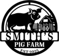 Personalized Hanging Metal Farm Signs, Personalized Outdoor Ranch Sign, Outdoor Farm Signs,Last Name Metal Sign,Custom Large Farmhouse Sign (Design 6)
