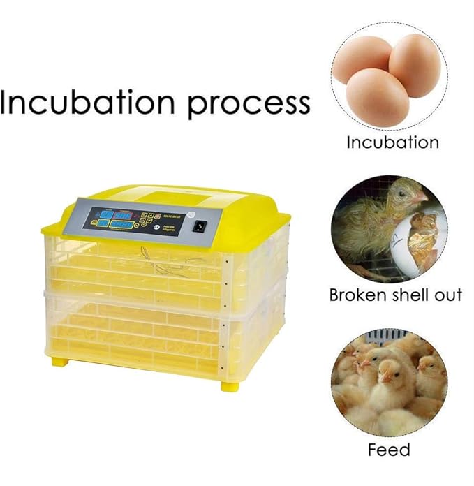 Egg Incubator, 96 Egg Incubator Automatic Turning Digital Temperature Humidity Control for Chickens Ducks Birds Poultry Hatcher
