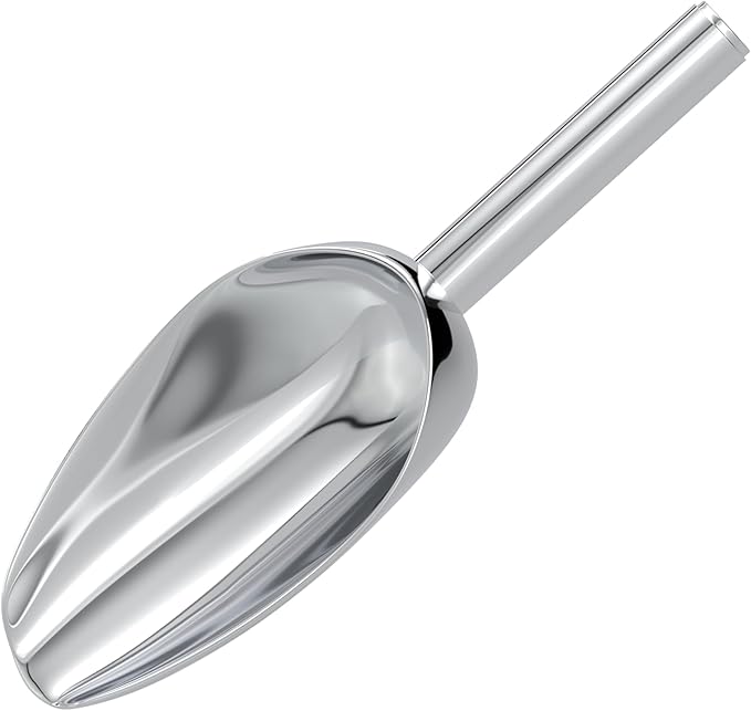 Stainless Steel Small Ice Scoop for Freezer,Scooper For Ice Bucket,Mini Metal Food Scoop For Ice Machine,6 Ounces