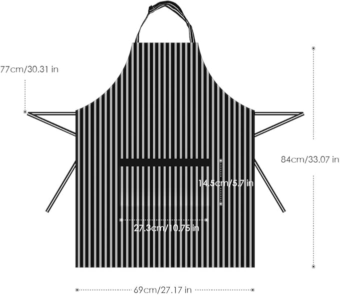 Syntus Adjustable Bib Apron with 2 Pockets Cooking Kitchen Aprons for Women Men Chef