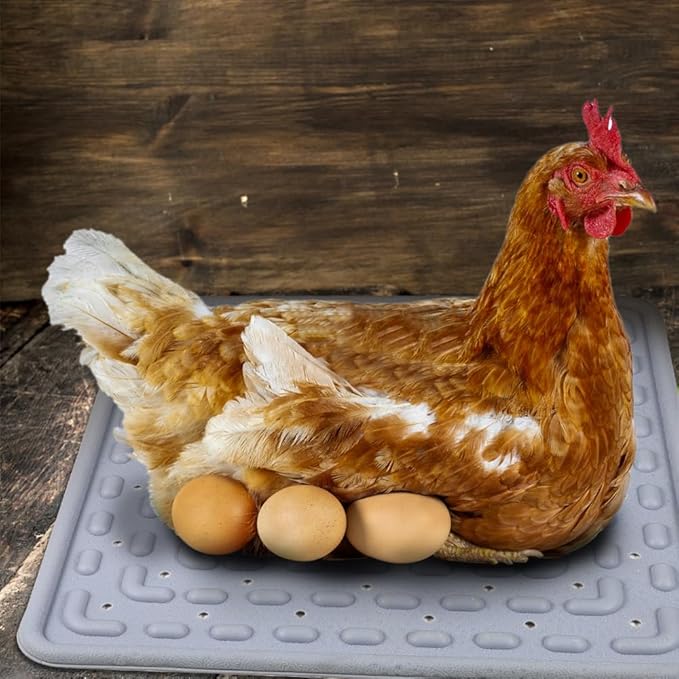 6 Pack Nesting Pads for Chicken Coop, 12"x12" Chicken Nesting Pads for Laying Eggs, Washable & Reusable Silicone Nesting Pads for Chicken Hen Small Pets (Grey)