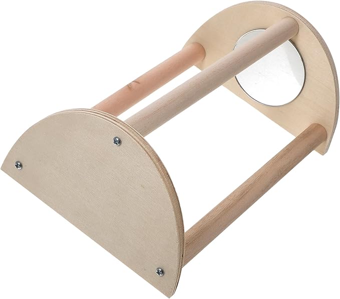Chicken Roosting Bar and Chick Perch for Brooder, Wooden Standing Perch with Support Frame, Natural Wood Chicken Coop Accessory for Chick Roosting and Standing