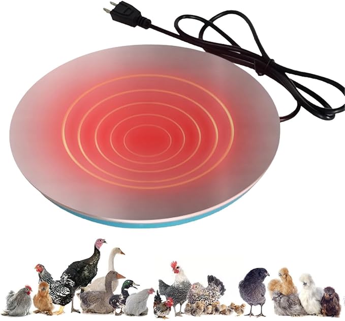Bird Water Warming Stand - Heated Fowl Hydrator Pplatform, Temperature Regulated Ice Prevention Pad, Safe Power Cord Design, Seasonal Frost Defense Aid | for Backyard Hen House Barn