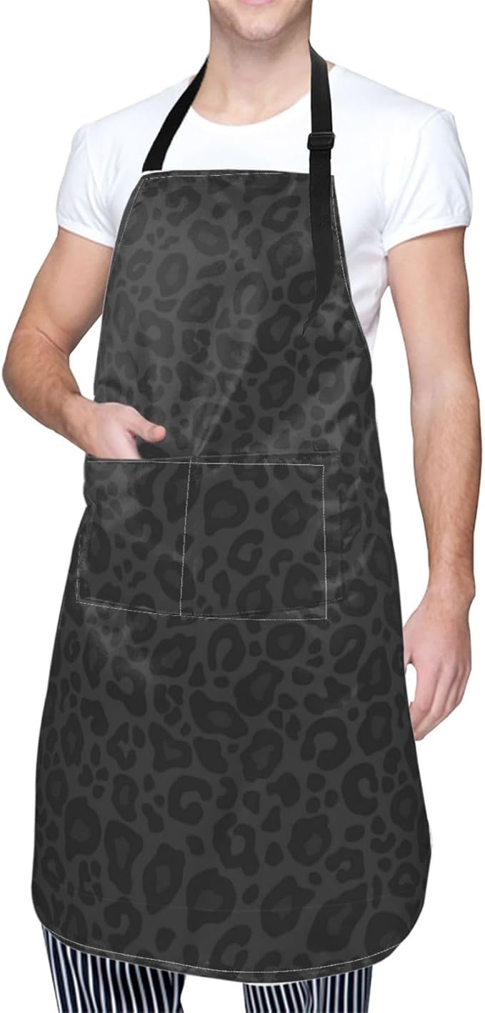 Perinsto Waterproof Apron With 2 Pockets Kitchen Chef Aprons Bibs For Cooking Baking Painting Gardening Grooming