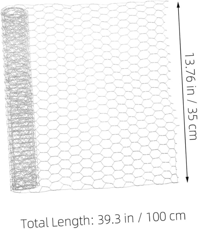 POPETPOP Galvanized Iron Wire Netting Hexagonal Mesh Screen for Garden Wire Fencing